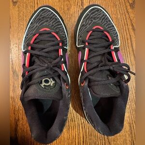 Nike KD 16 Black/Metallic Silver Basketball Sneakers.